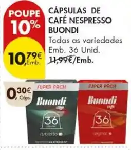 Pingo Doce Cápsulas de café nespresso buondi promoção