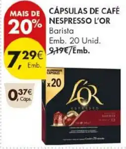 Pingo Doce Cápsulas de café nespresso l'or promoção