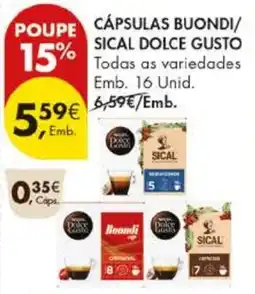 Pingo Doce cápsulas buondi/sical dolce gusto promoção