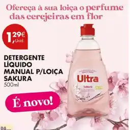 Pingo Doce detergente liquido manual p/loica ultra sakura promoção