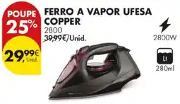 Pingo Doce ferro a vapor ufesa copper promoção