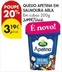 Pingo Doce Queijo apetina em salmoura arla promoção
