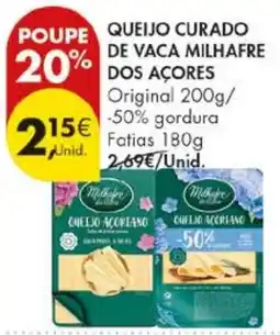 Pingo Doce Queijo curado de vaca milhafre dos açores promoção