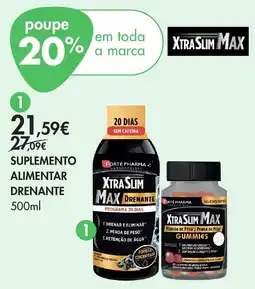 Pingo Doce Xtra slim max suplemento alimentar drenante promoção