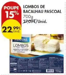 Pingo Doce Lombos de bacalhau pascoal promoção
