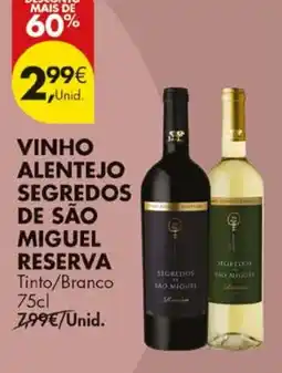 Pingo Doce vinho alentejo segredos de são miguel reserva promoção