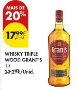 Pingo Doce whisky triple wood grant's promoção