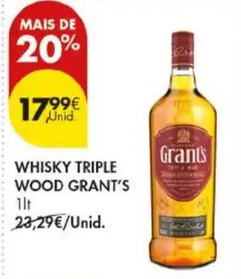Pingo Doce whisky triple wood grant's promoção