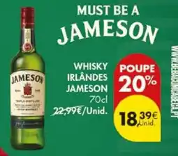 Pingo Doce whisky irlandês jameson promoção