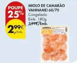 Pingo Doce miolo de camarão vannamei promoção
