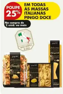 Pingo Doce Massas italianas pingo doce promoção