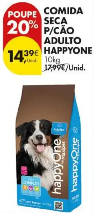 Pingo Doce comida seca p/cão adulto happyone promoção