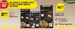 Pingo Doce Comida seca p/cão carne fresca activpet promoção