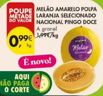 Melão amarelo polpa laranja selecionado nacional pingo doce