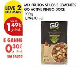 Pingo Doce Mix frutos secos e sementes go active promoção