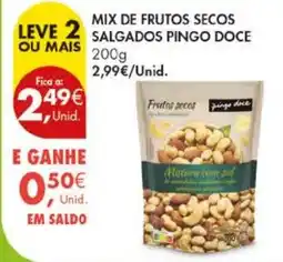 Pingo Doce Mix de frutos secos salgados pingo doce promoção