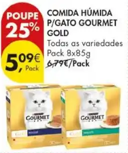 Pingo Doce comida húmida p/gato gourmet gold promoção