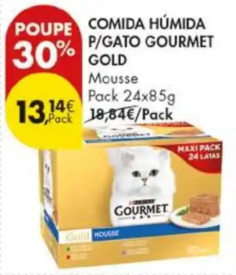 Pingo Doce comida húmida p/gato gourmet gold promoção