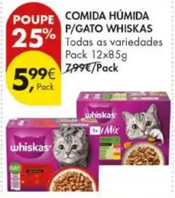 Pingo Doce comida húmida p/gato whiskas promoção
