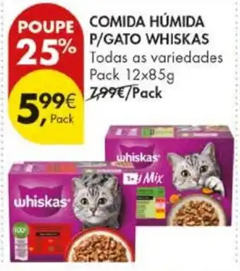Pingo Doce comida húmida p/gato whiskas promoção