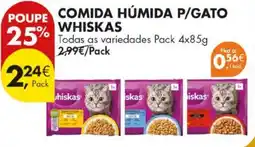 Pingo Doce comida húmida p/gato whiskas promoção