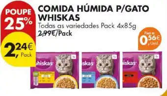 Pingo Doce comida húmida p/gato whiskas promoção