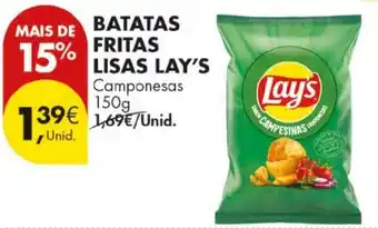 Pingo Doce batatas fritas lisas lay's promoção