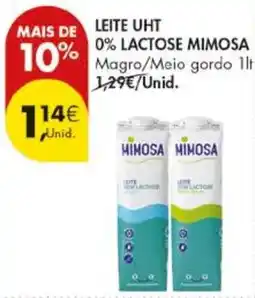 Pingo Doce Leite uht 0% lactose mimosa promoção