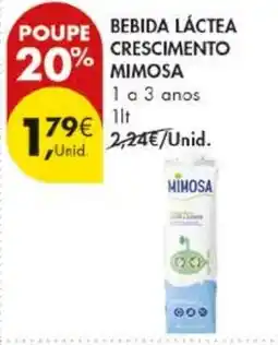 Pingo Doce bebida láctea crescimento mimosa promoção