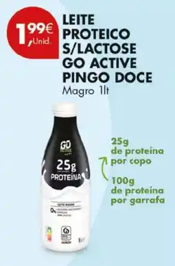 Pingo Doce Leite proteico s/lactose go active pingo doce magro promoção