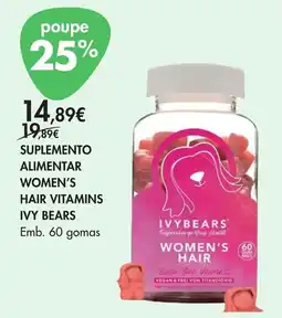 Pingo Doce suplemento alimentar women's hair vitamins ivy bears promoção