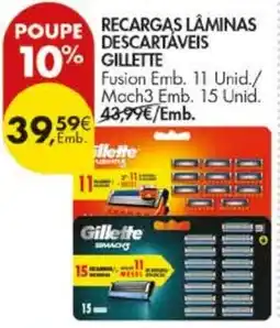 Pingo Doce recargas lâminas descartáveis gillette promoção