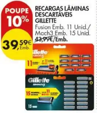 Pingo Doce recargas lâminas descartáveis gillette promoção