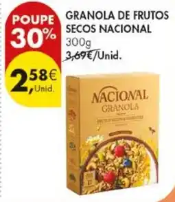 Pingo Doce granola de frutos secos nacional promoção