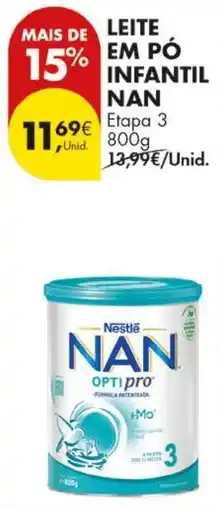 Pingo Doce Nan leite em pó infantil etapa 3 promoção
