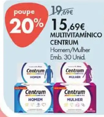 Pingo Doce Centrum multivitamínico homem/mulher promoção