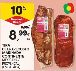Continente Tira de entrecosto marinada continente mexicana / provençal (embalada) promoção