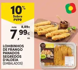 Continente lombinhos de frango panados segredos d'aldeia (embalados) promoção