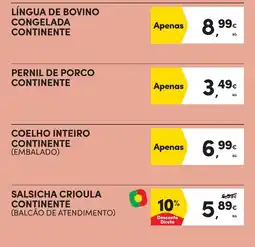 Continente salsicha crioula continente promoção