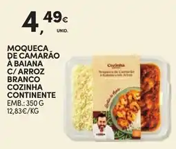 Continente Moqueca de camarão a baiana c/ arroz branco cozinha continente promoção