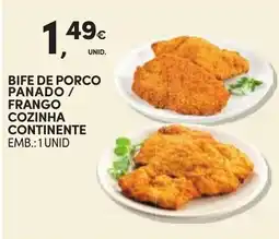 Continente Bife de porco panado / frango cozinha continente promoção