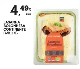 Continente Lasanha Bolonhesa Continente promoção