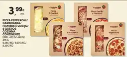 Continente Pizza pepperoni/ carbonara/ fiambre e queijo/ 5 queijos cozinha continente promoção