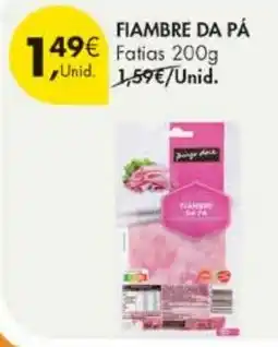 Pingo Doce Fiambre da pá promoção
