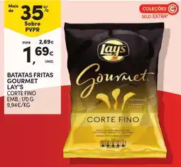 Continente batatas fritas gourmet lay's corte fino promoção