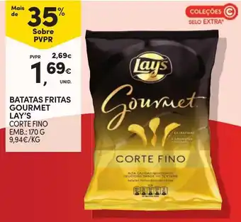 Continente batatas fritas gourmet lay's corte fino promoção