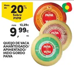 Continente Queijo de vaca amanteigado/apimentado/meio gordo paiva promoção