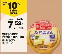 Continente queijo brie paysan breton promoção