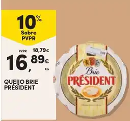 Continente Queijo Brie President promoção
