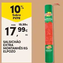 Continente Salsichão extra montanhês kg elpozo promoção